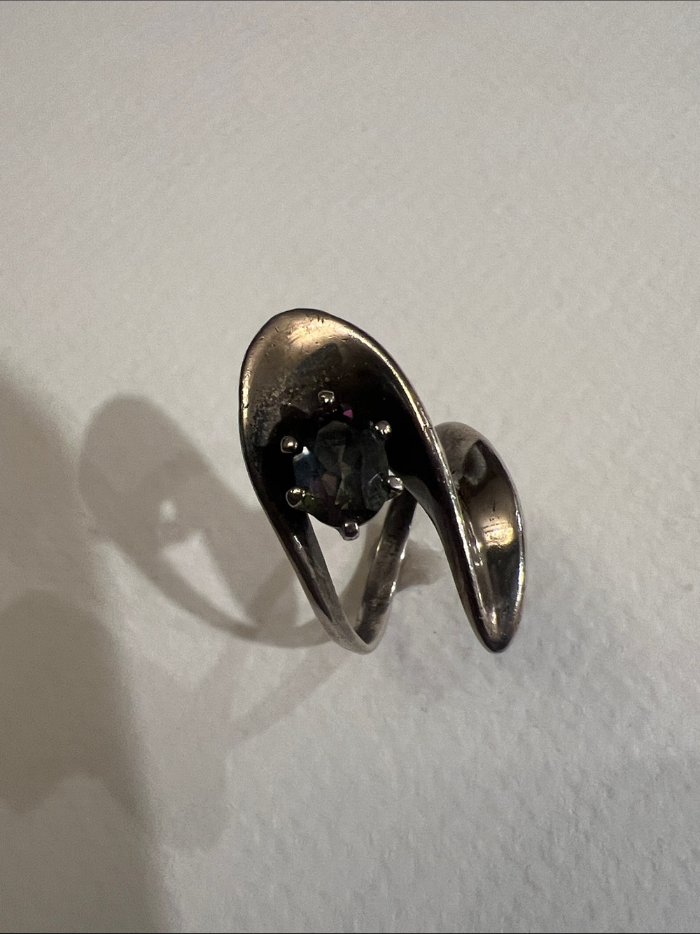 Sterling Silver Liquid Swirl Mystic Topaz Ring - Picture 2 of 4